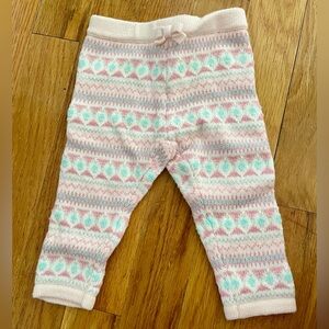 JANIE & JACK faire isle sweater joggers knit leggings